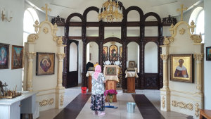 Установка иконостаса в Свято-Никольском храме села Улу-Теляк